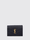 cassandre grained leather wallet with ysl monogram