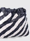 mini intrecciato leather crossbody bag with two-tone stripe motif