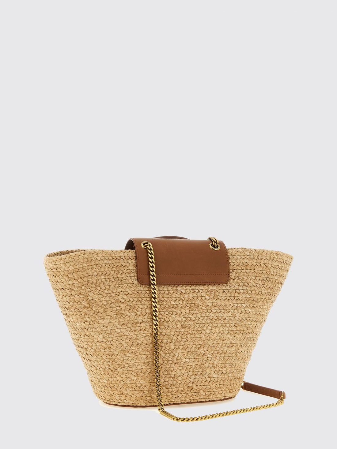 SAINT LAURENT OS manon mini bag in woven raffia with ysl monogram
