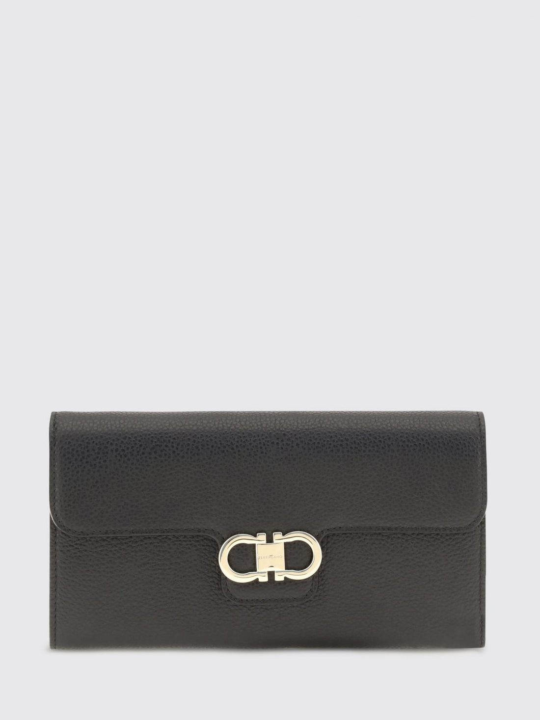 FERRAGAMO OS gancini calfskin wallet on chain with chain strap