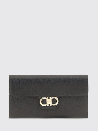 gancini calfskin wallet on chain with chain strap