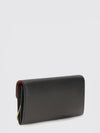 gancini calfskin wallet on chain with chain strap