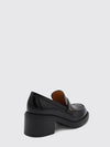 calfskin penny loafers with a medium heel