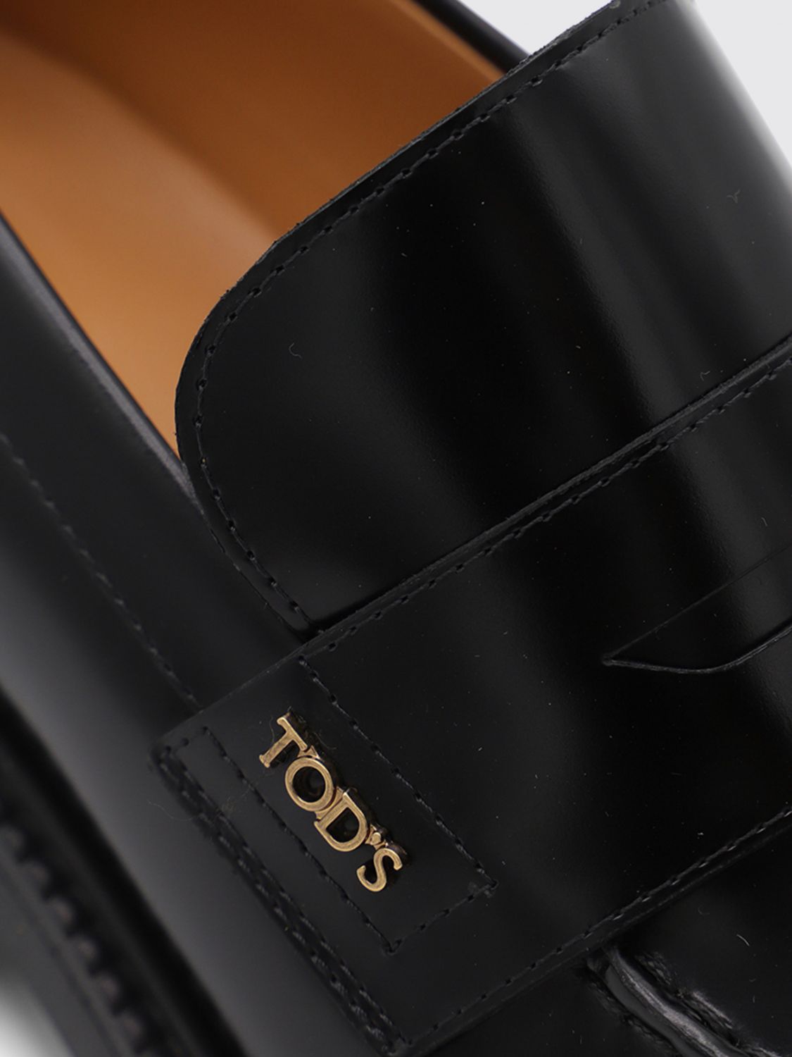 calfskin penny loafers with a medium heel
