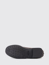 suede penny loafers with a low heel