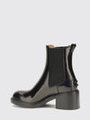 t timeless brushed leather chelsea boots with medium heel
