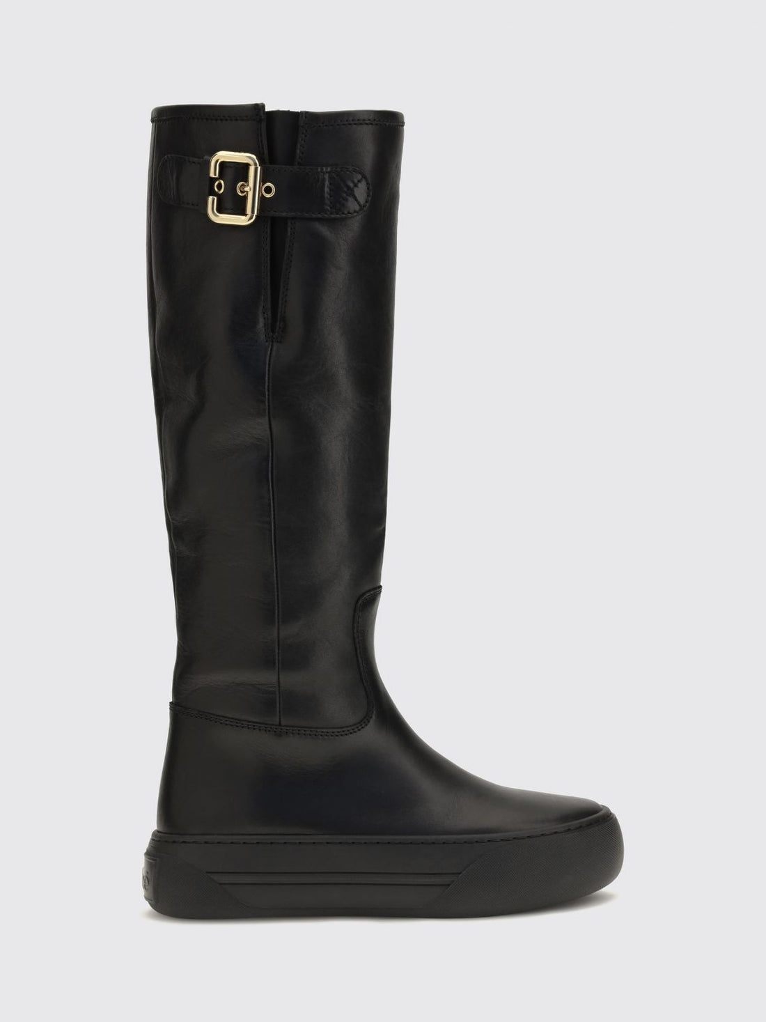CHLOÉ 36 chloé delia knee-high lambskin boots with platform sole and round toe