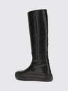 chloé delia knee-high lambskin boots with platform sole and round toe