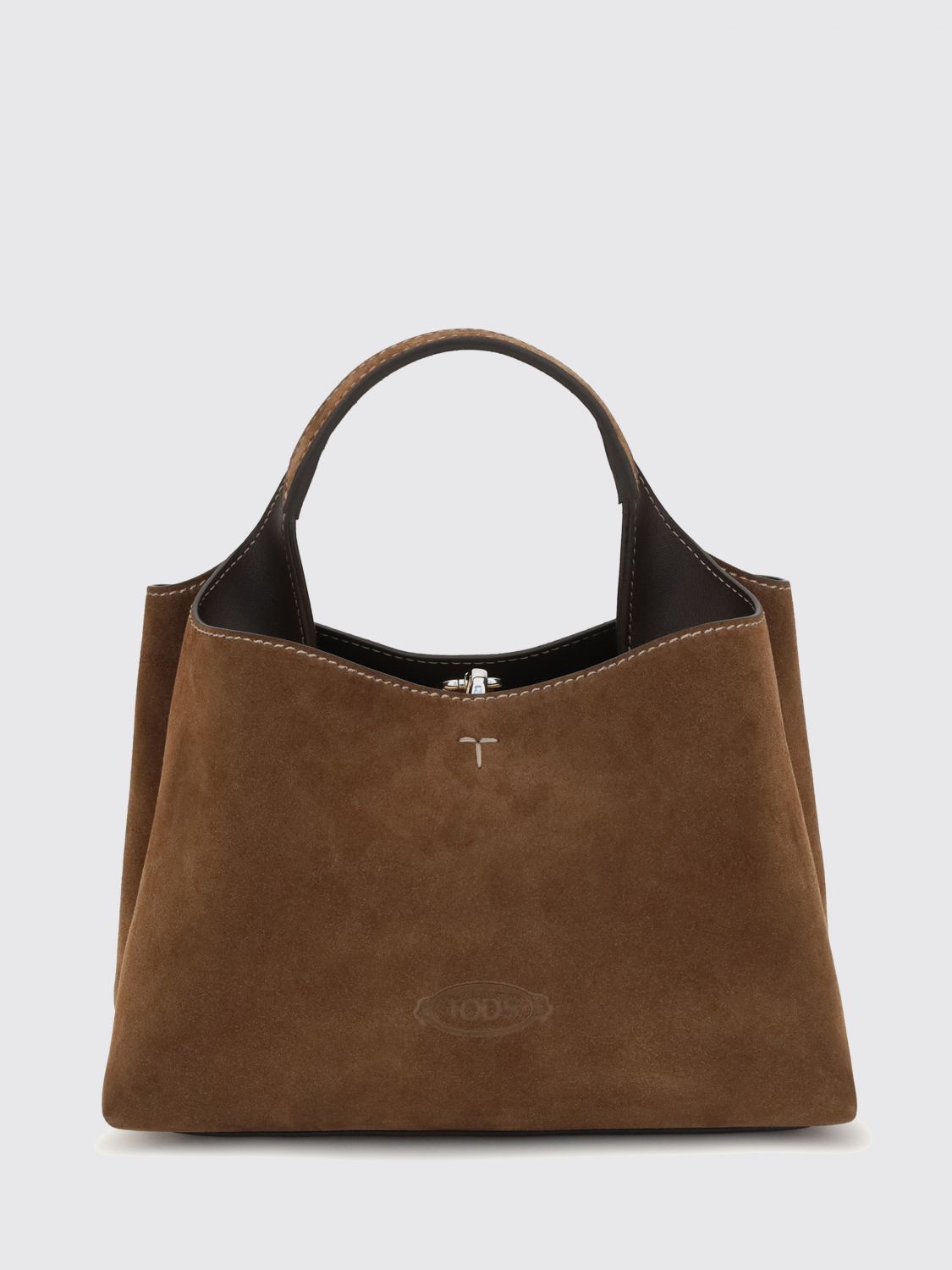 small calfskin handbag with removable shoulder strap