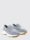 suede loafers with penny bar and rubber sole