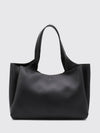 medium hammered leather shoulder bag with hook closure