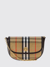 highlands mini vintage check crossbody bag in linen and cotton