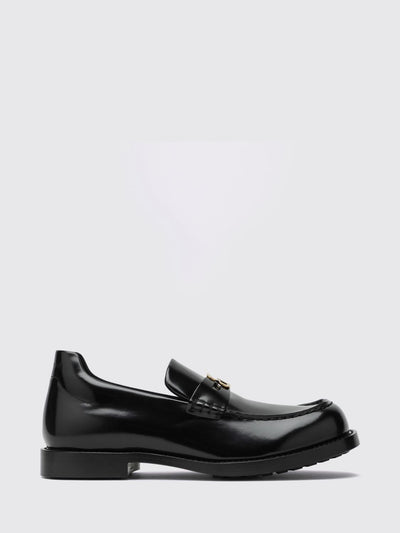 comfy penny loafers in brushed calfskin with logo