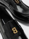comfy penny loafers in brushed calfskin with logo