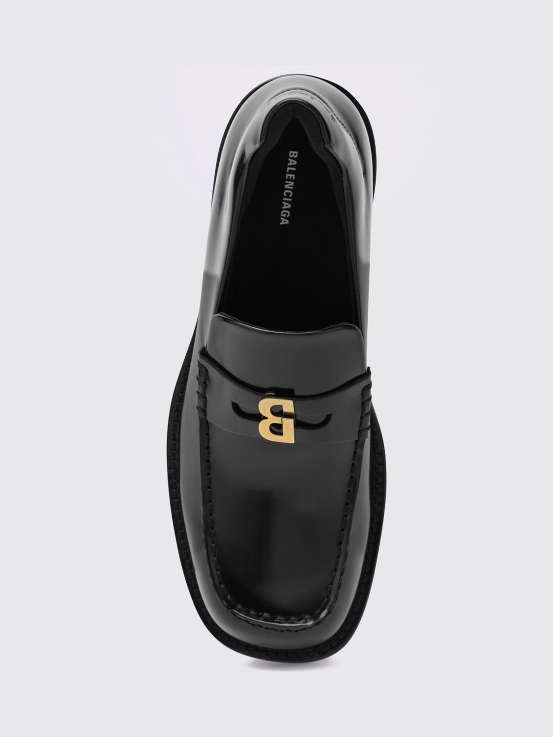 comfy penny loafers in brushed calfskin with logo