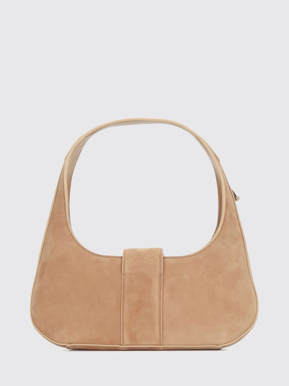 ROGER VIVIER OS belle vivier suede shoulder bag with logo plaque