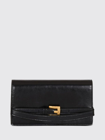 smooth leather mini top handle bag with pb monogram and removable strap