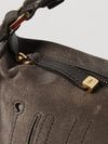 chloé marcie suede shoulder bag with woven handle