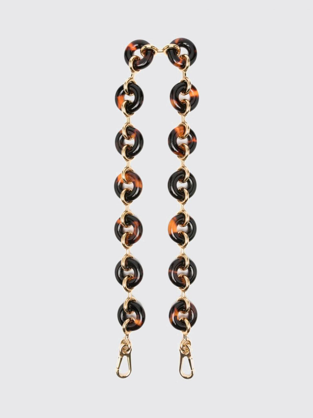 LOEWE OS donut chain shoulder strap in tortoiseshell acetate