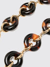donut chain shoulder strap in tortoiseshell acetate