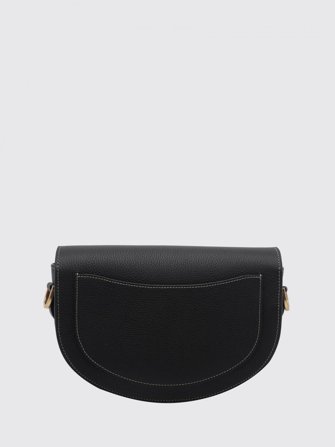 t signature half-moon grained leather mini bag with logo