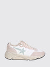 running sole smooth and suede calfskin sneakers with logo