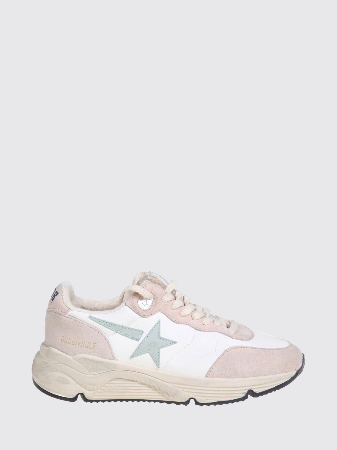 running sole smooth and suede calfskin sneakers with logo