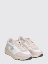 running sole smooth and suede calfskin sneakers with logo