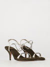 chloé crystal-embellished lambskin leather sandals with stiletto heel