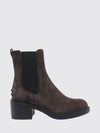 suede chelsea boots with t timeless logo and a lugged rubber sole