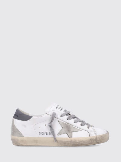 super-star distressed-effect calfskin leather trainers