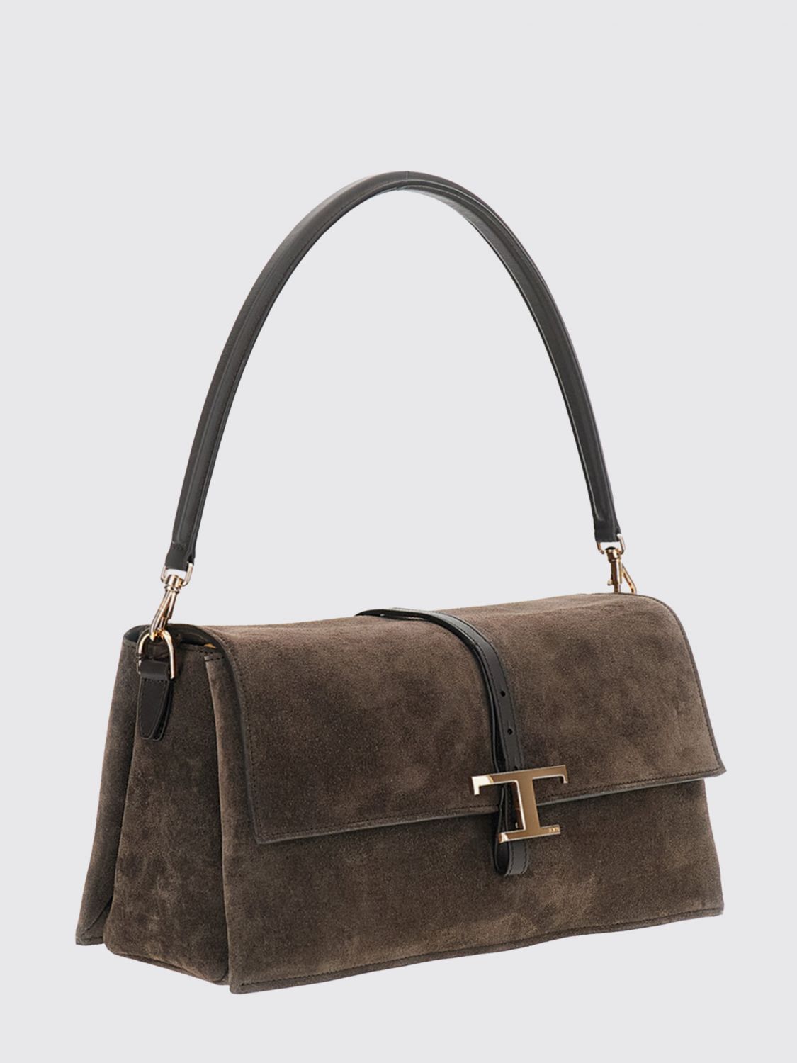 flap t timeless suede calfskin shoulder bag