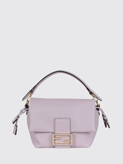 mamma baguette mini lambskin leather bag with ff monogram clasp