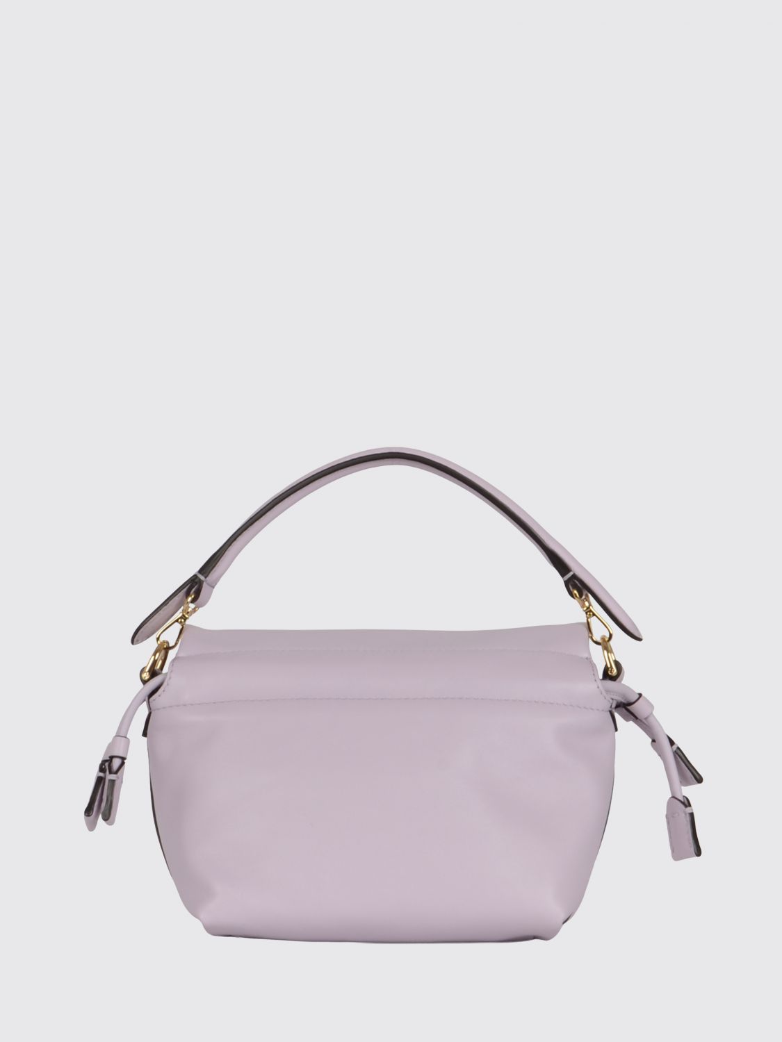 mamma baguette mini lambskin leather bag with ff monogram clasp