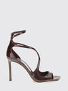 azia patent leather sandals with a stiletto heel