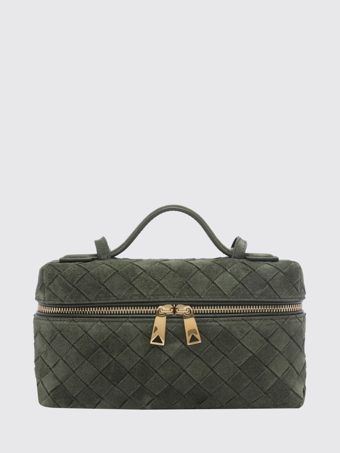 bang bang intrecciato suede leather mini bag