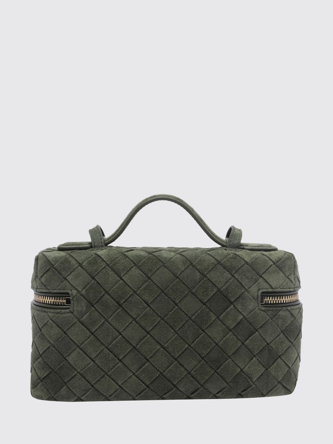 bang bang intrecciato suede leather mini bag