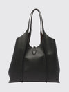 t timeless grained calfskin shopping bag with logo