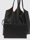 t timeless grained calfskin shopping bag with logo