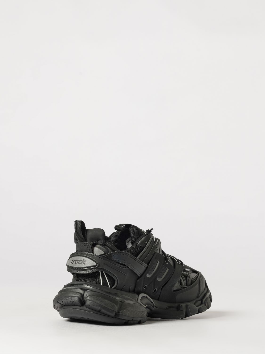 track low-top sneakers in mesh and polyurethane with oversized sole