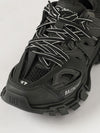 track low-top sneakers in mesh and polyurethane with oversized sole