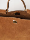 vittoria calf leather handbag with removable shoulder strap