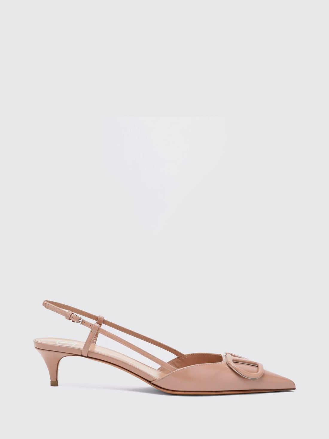 VALENTINO GARAVANI 37½ vlogo signature patent leather slingback pumps