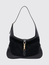 jackie 1961 medium grained leather shoulder bag with piston closure