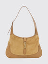 jackie 1961 medium grained leather shoulder bag with piston closure