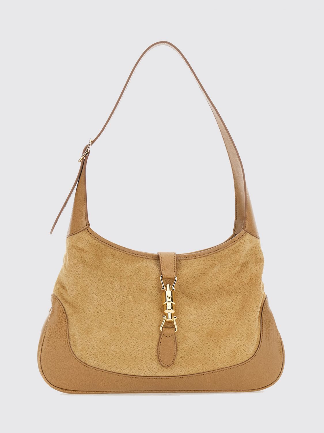 jackie 1961 medium grained leather shoulder bag with piston closure