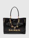 1945 soft calfskin leather shoulder bag with lettering logo and four handles