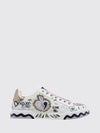 portofino calf leather sneakers with graphic and slogan print