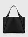 large synthetic leather shoulder bag with perforated logo