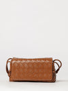 notturno woven leather shoulder bag with knotted strap